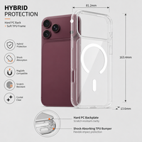 Étui Magnétique de Luxe pour iPhone 18 17 Pro Max, Aimant N52 Puissant, Compatible Charge Sans Fil, Protection Transparente Antichoc