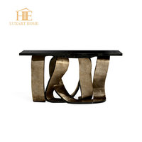 Table d'entrée en marbre moderne pour salon, chambre à coucher, table console moderne et bon marché pour la décoration et le couloir