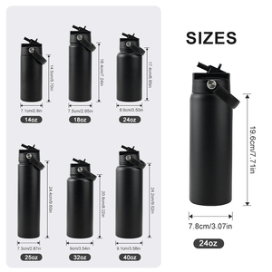 OEM branded 24oz Insulated Stainless Steel Vacuum <b>Flask</b> Leak-Proof BPA Free Eco-Friendly Thermal Sport Travel Gym water bottle - Product Image 6