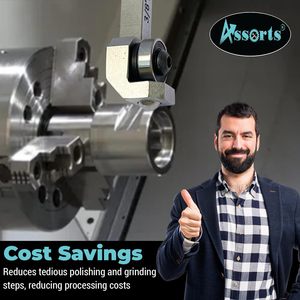 Entry Series Roller Burnishing <b>Tool</b> 3/8 X 3/8 X 2 In Light Duty Surface Finishing For Lathe Compact Design - Product Image 6