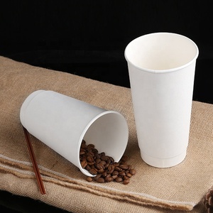 Gobelets à café expresso jetables à double paroi personnalisés, couleur blanche, avec votre propre logo, fabrication sur mesure - Product Image 1