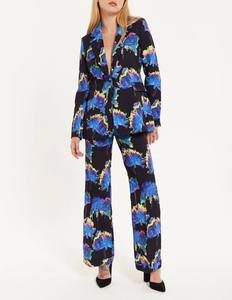 Blazer estampado con un solo botón y bordado 3D de Flower of Mars para trajes de negocios, trajes y blazers para mujer - Product Image 2