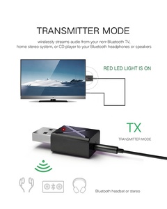 BT5.0บลูทูธอะแดปเตอร์ไร้สายมินิ <span class=keywords><strong>USB</strong></span> 3.5มิลลิเมตร AUX เสียงบลูทูธส่งสัญญาณเสียงรับ2 In 1 - Product Image 3