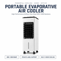 Refroidisseur d'air portable OEM personnalisé avec boîtier en plastique, écoénergétique pour le camping et les fêtes en extérieur