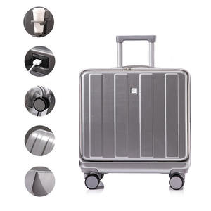 <span class=keywords><strong>Valise</strong></span> à roulettes rigide simple et élégante, extensible, avec serrure à combinaison, grande capacité, pour cabine - Product Image 4