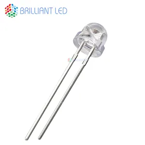 Excellent Micro Production In Line LED F5 Straw Hat White Short Pin 4.8mm Straw Hat White Lamp Bead LED