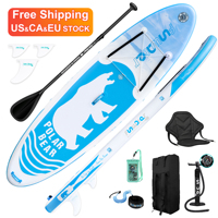 FUNWATER livraison gratuite livraison directe OEM vente en gros 10'6 "sous-marin gonflable Stand up Paddle Board SUP Paddleboard