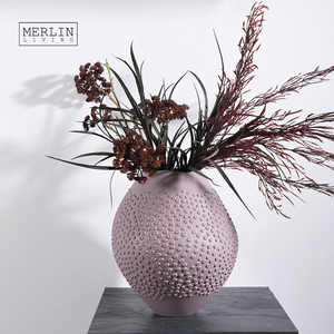 Vaso di fiori in ceramica da vivere a Merlin vaso con texture opaca piccola goccia di pioggia fantasia arte creativa decorazione per la casa per vaso nordico - Product Image 3