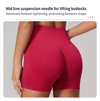 Shorts de yoga taille haute sans coutures pour femmes, effet push-up, contrôle du ventre, respirants, pour la gym et le cyclisme, avec logo – Vente en gros