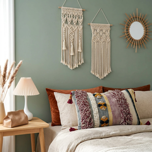 Tapiz de Pared Bohemio de Macramé de Algodón, Hecho a Mano, Ecológico, para Decoración del Hogar, Dormitorio, Sala de Estar - Regalo de Cumpleaños/Boda - Product Image 6
