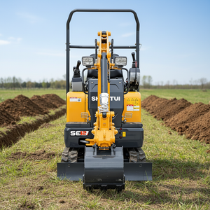 Мини-экскаватор <span class=keywords><strong>SHANTUI</strong></span> SE12, 1.2 тонны, двигатель Kubota D782, ширина 0.83 м, нулевой вынос задней части, сертификат CE, для строительства в ограниченном пространстве - Product Image 3