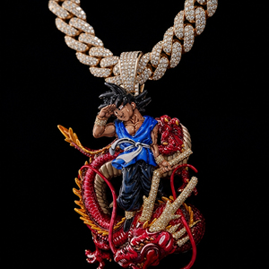 Pendentif Hip Hop Dragon Cartoon Iced Out en Moissanite VVS Premium, Pendentif Émail 3D Coloré pour Hommes, Bijoux Style Urbain Rapper - Product Image 6