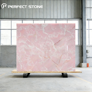 Onice <span class=keywords><strong>rosa</strong></span> per la decorazione della casa pietra marmo lastre di <span class=keywords><strong>piastrelle</strong></span> belle e lusso moderno lucido 10 MOQ su misura - Product Image 1