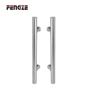 FENGZE Commercial Glass Shower Door Pull Handles Stainless Steel H Type Lever Glass Sliding Door Handle