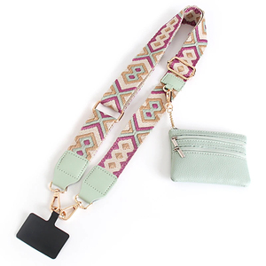 Adjustable <b>Mobile</b> <b>Phone</b> Strap With Zippered Wallet Anti-lost Crossbody Cell <b>Phone</b> <b>Lanyard</b> Card Gasket For Women Bag Accessories - Product Image 4