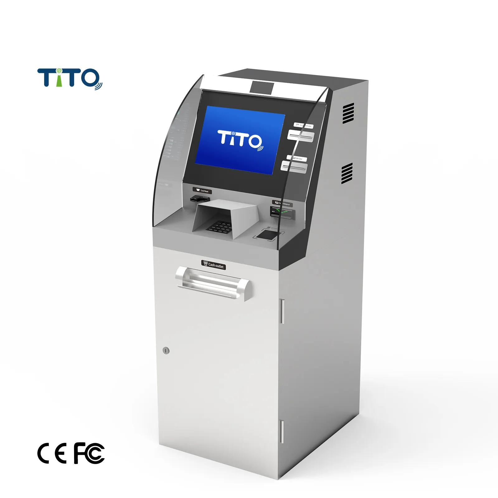 Nakit dağıtım ve mevduat NMD100 NMD300 Atm Self servis ödeme terminali dijital tabela Kiosk makinesi Atm banka