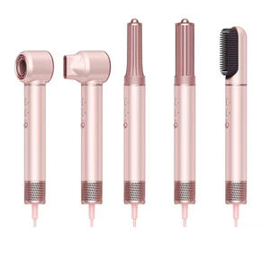 Nuevo producto, juego de secador de pelo multifuncional sin hojas para el hogar, plancha y rizador de cinco piezas de iones negativos - Product Image 1