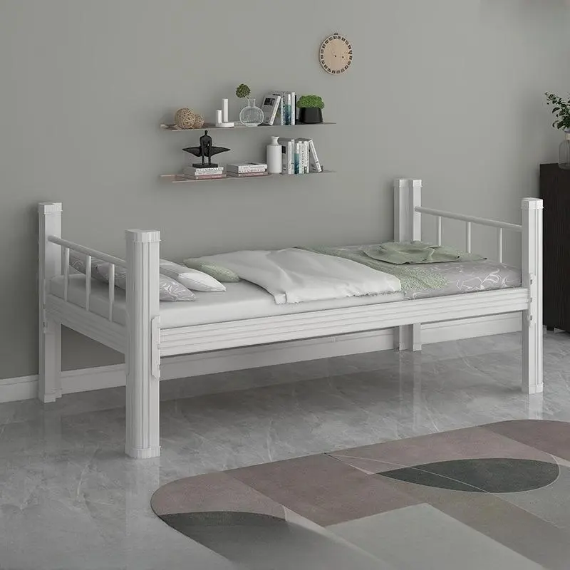 Cama individual de dormitorio superventas para niños, marco de camas individuales de Metal duradero con almacenamiento