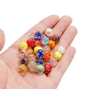 Luminous <b>Gold</b> Sand Loose <b>Beads</b> 10mm Round Crystal Lampwork Glass For <b>Bracelet</b> Making DIY Jewelry Accessories Wholesale - Product Image 5