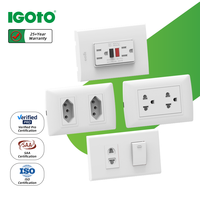 IGOTO Interrupteur mural et prise décoratifs modernes de type panneau, pour commande électrique, avec fonction de détection de mouvement, vente en gros