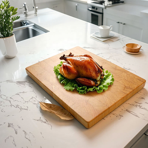Tabla de Cortar Rectangular de Madera de <span class=keywords><strong>Alerce</strong></span> con Asa de Acero Inoxidable, para Servir Frutas y Verduras - Product Image 3