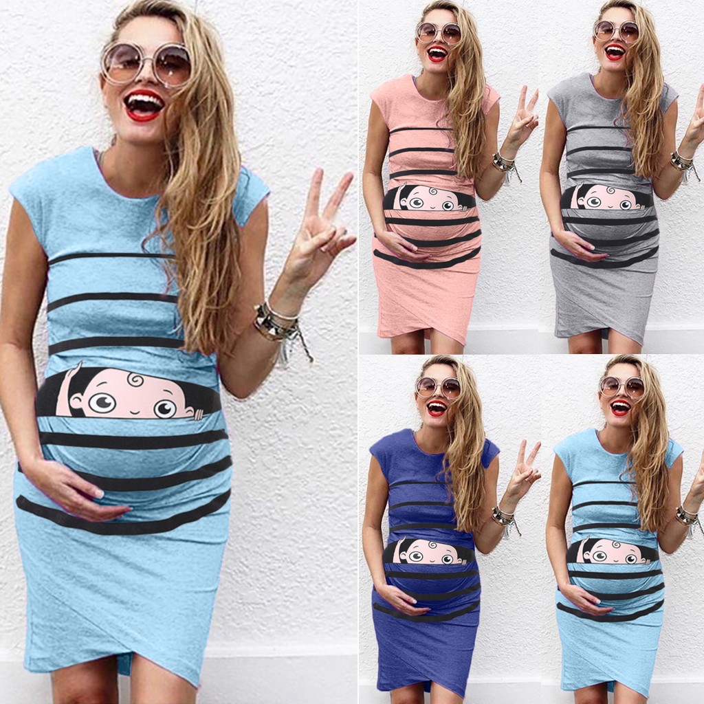 New Dresses Women Lady Elegant Fashion Cartoon Plus Size Pregnant Dress  Women's Maternity Dresses O Neck Maternity Clothing| Alibaba.com, image size:1024x1024