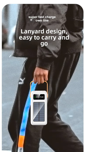 Power Bank Solare da 22.5W con Porte USB Multiple e Cavi Integrati, Batteria da 30000mAh, 50000mAh, 100000mAh, Ricarica Rapida PD - Product Image 5