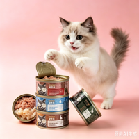 Produit le plus vendu. Remise sur les achats en gros en grande quantité. Riche en protéines. Formule à base de viande fraîche. Friandises humides pour chats OEM