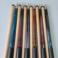 Queues de billard Jassinry 58 pouces + 13mm taille de pointe en bois d'érable broche radiale en cuir enveloppes queues de billard de piscine pour bâtons américains