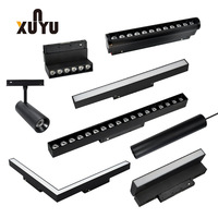 Système de rail encastré magnétique 3 CCT avec interrupteur DIP, éclairage sur rail 48V en aluminium COB, dimmable pour l'éclairage domestique, hôtelier et commercial