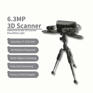 <span class=keywords><strong>Scanner</strong></span> <span class=keywords><strong>3D</strong></span> à lumière bleue de qualité industrielle 6,3 MP, prend en charge la numérisation de plusieurs objets, aucun marqueur requis, entièrement automatique - Product Image 1