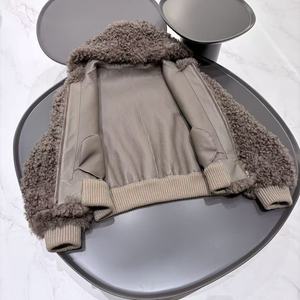 Hooded Rib Cuff Hem <strong>Ladies</strong> Premium Lamb Fur Jacket with Zipper Closure Sheepskin Lined Winter Warm Cozy Casual Daily <strong>Coat</strong> - Product Image 3