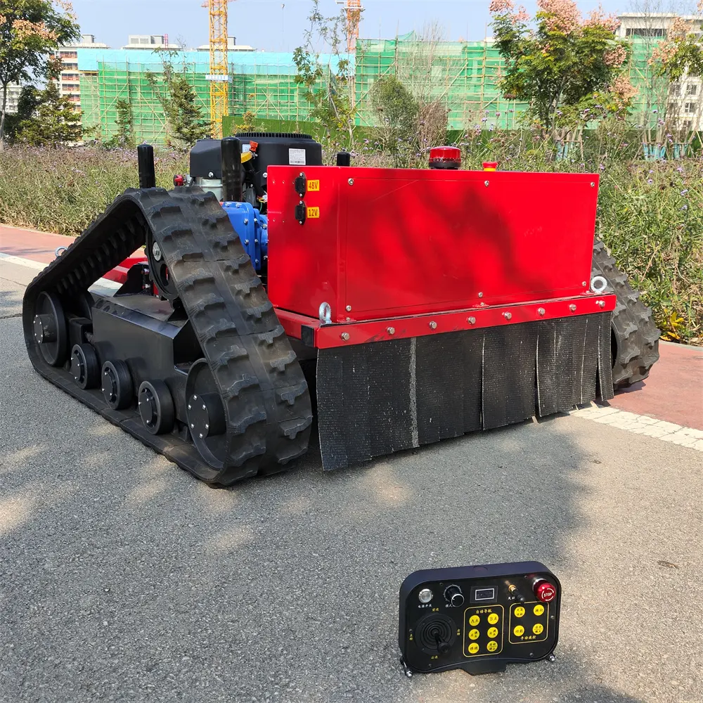 2024工場直接新しいデザイン多目的リモートコントロールロボットスロープ芝生RC芝刈り機農夫用