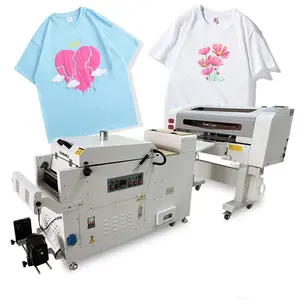 Populaire CE pas cher numérique dtf A3 I3200 DTF t-shirt machine d'impression vêtement 30cm imprimante à vendre avec four à chaleur