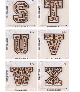 Parches <span class=keywords><strong>de</strong></span> letras con estampado <span class=keywords><strong>de</strong></span> leopardo para camiseta, color planchado, bordado, novedad - Product Image 5