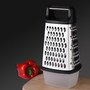 Râpe à légumes et à fromage 4 faces en acier inoxydable DD1078 pour cuisine, vente en gros - Product Image 6