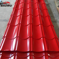 Tuiles de toit en tôle d'acier ondulée enduite de couleur galvanisée pour la toiture préfabriquée de maison