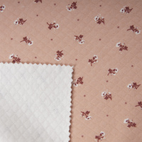 Tissu matelassé C/T de haute qualité en coton biologique extensible tricoté (75 % coton BCI, 25 % polyester recyclé) pour garçons, fabriqué en usine