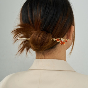 Persimmon Blessing Hairpin 15 Cm Copper Wedding Women's Hair Fork - Product Image 2