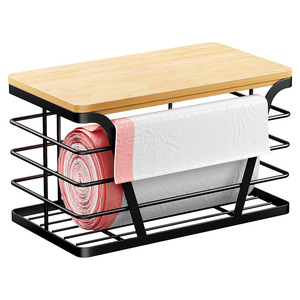 Ensemble de paniers de rangement muraux noirs à 2 niveaux, rectangulaires, pour fruits et légumes, organisateur de cuisine, utilisation sur comptoir suspendu - Product Image 5