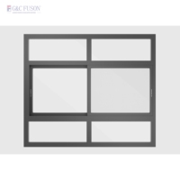 Ventanas correderas de marco de aleación de aluminio para exteriores e interiores de estilo francés, vidrio templado doble a prueba de huracanes para apartamentos