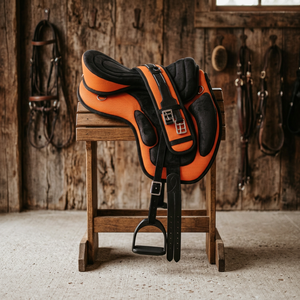 Freemax Selle de dressage légère style western en Cordura, sans arceau, avec accastillage SS et harnais en cuir véritable - Product Image 2