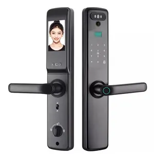 3D Face Recognition Door Lock Anti Theft Fingerprint Locker Lock With USB Charging Black Usmart Go