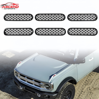 Grilles de calandre avant noires pour Ford Bronco 2 portes et 4 portes 2021-2026 – Amélioration de la garniture de calandre