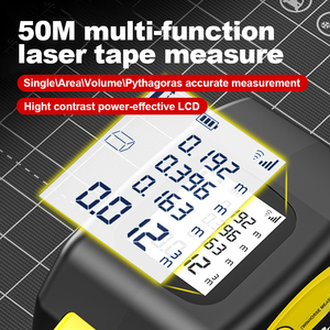 Lancol AC-90 Mètre <span class=keywords><strong>laser</strong></span> 3-en-1 avec ruban de 5 m et télémètre <span class=keywords><strong>laser</strong></span> de 50 m, rechargeable, haute précision, outil de mesure autobloquant - Product Image 2