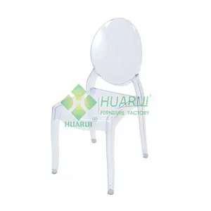 Chaise haute en plastique pp acrylique transparente, tabouret de bar, entièrement commercial, en plastique, pp