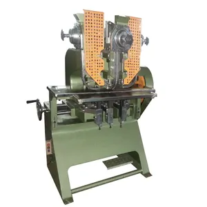 Máquinas multifunción de fabricación de remaches de tres cabezas máquina remachadora de distancia de cabeza ajustable de tres ojales