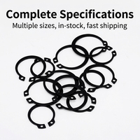 High Strength Carbon Steel External Shaft Retaining Ring Assorted Sizes for Industrial Mechanical Fastening