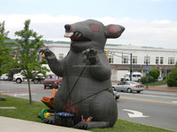 Haute souris gonflable géante gonflable de bande dessinée de souris pour annoncer la décoration de rue