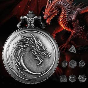 <span class=keywords><strong>2025</strong></span> Vintage özel kişiselleştirilmiş ejderha kuvars erkekler için zincirli cep saati yeni tasarım antik stil aksesuarları hediye - Product Image 3